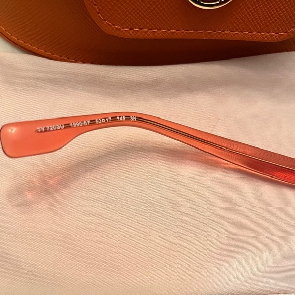 Tory Burch Rose-Tinted Pink Sunglasses w/a Tan Tory Burch Dust Bag & Case (EUC) - Picture 10 of 13
